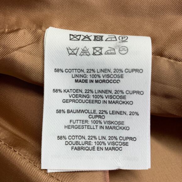 DRIES VAN NOTEN Size 38 Peach Cotton Blend Buttoned Vest - Picture 6 of 6